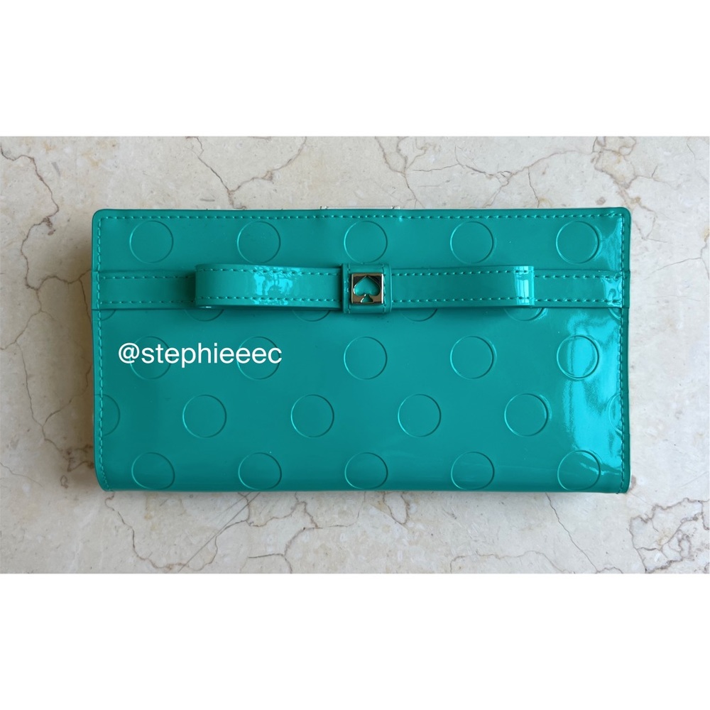 NWT Kate Spade Bifold Wallet Camellia Street Brightberl Green Teal